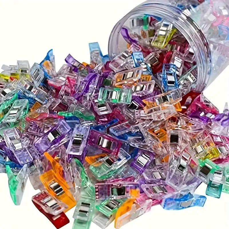 50pcs/Set Metal Clips with Stainless Steel Springs, Non-Random Color, Non-Woven Bag Accessories for Luggage & Bags, Crafting Sewing Tools, Sewing Accessories and Supplies (Ideal for Quilting, Bookbinding)