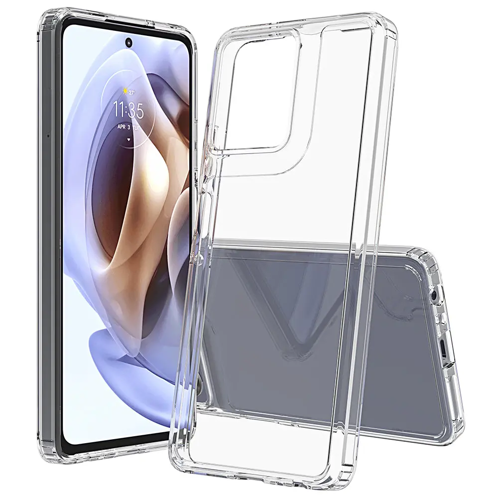 Rome Tech For Moto G Power 5G (2025) Hybrid Shockproof Clear Slim Acrylic Case