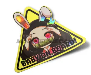 Baby On Board Vinyl Holographic Sticker Girl