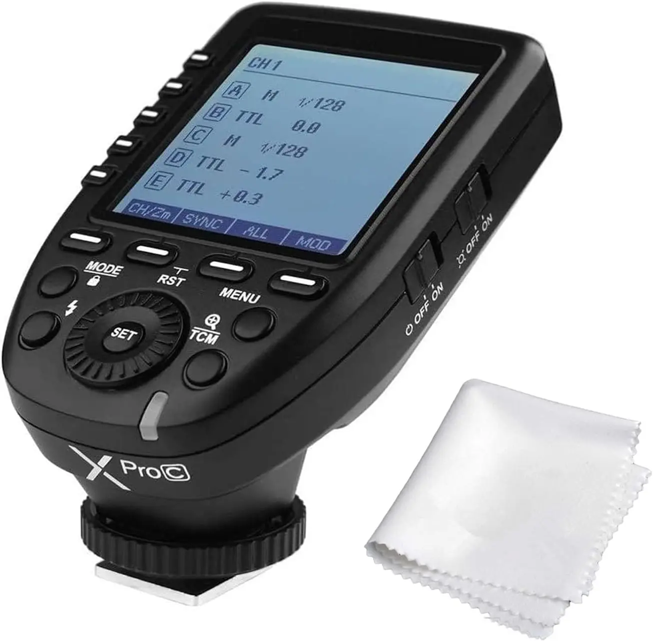 Godox Xpro TTL Wireless Flash Trigger 1/8000s HSS TTL-Convert-Manual Function Large Screen Slanted Design 5 Dedicated Group Buttons 11 Customizable Functions godox
