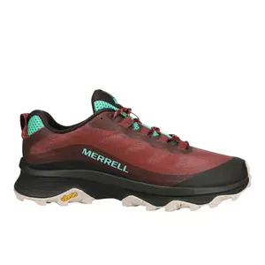 Merrell Womens Moab Speed Trail Running Sneakers Shoes - Red