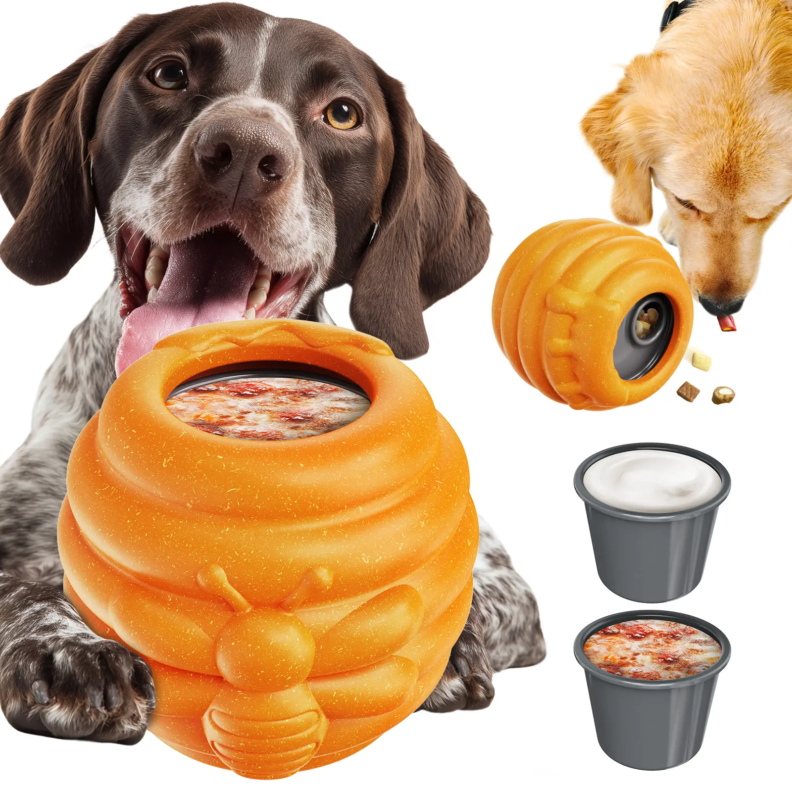 Say Goodbye to Boredom!  3-in-1 Honey Jar Dog Toy | Ultra-Durable Coffee Wood Fiber | Stuffable & Freeze Toy for Crate Training, Anxiety & Aggressive Chewers campingessentials