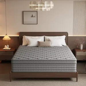 【FVBEAYA】12/14 inch boxed mattress, gel memory foam blend, suitable for single/double/king/premium beds, individually pocketed springs, each mattress is individually wrapped, medium firmness, new modern mattress, isolates movement disturbances. Ergonomic
