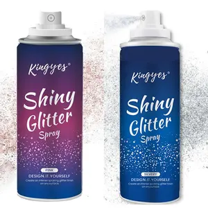 2 PCS Body Glitter Spray, Temporary Shiny Hairspray for Face, Hair, Clothing, Long Lasting Quick-Drying Shimmer Mist for St. Patrick's Day, Music Festival Rave, Nightclub Party, Prom