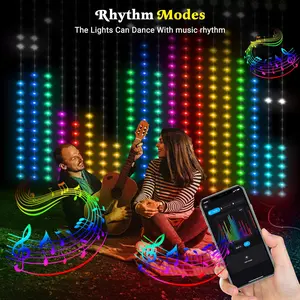 400 RGBIC Smart LED Curtain Lights with Music Sync - APP & Remote Control, Color Changing Wall Lights for Bedroom, Party, Christmas Decor