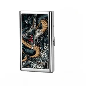 Retro storage box - card holder box, multi-functional metal tin box, versatile small jewelry, business card, ID card holder