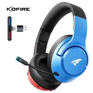 Kofire CG-01 2.4GHz Wireless Gaming Headset – Bluetooth 5.4, Low Latency, 40mm 3D Audio, ENC Noise Cancelling, HD Mic, Wired, Switch Compatibility