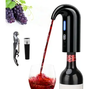 Electric Wine Aerator Dispenser Set – Automatic Wine Decanter & Pourer with LED Display, 200ml Smart Pour Control, Rechargeable Wine Pump & Stopper, Perfect Christmas Gifts for Wine Lovers