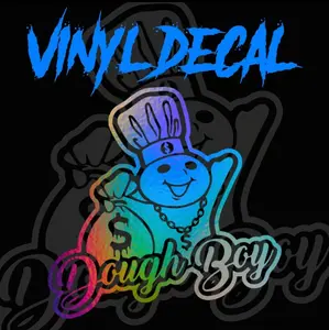 High-Quality DOUGH BOY Vinyl Decal Sticker for car Windows - 10"×10" Size, Cutting Die DIY Supplies Type