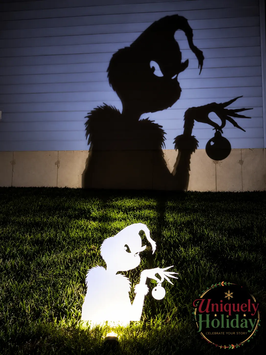 Christmas Shadow Caster - Festive Holiday Decor for Outdoor Use (No Light Included)