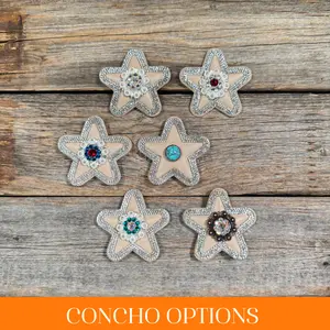 Tan Small Star Rhinestone Rosette - Assorted Conchos