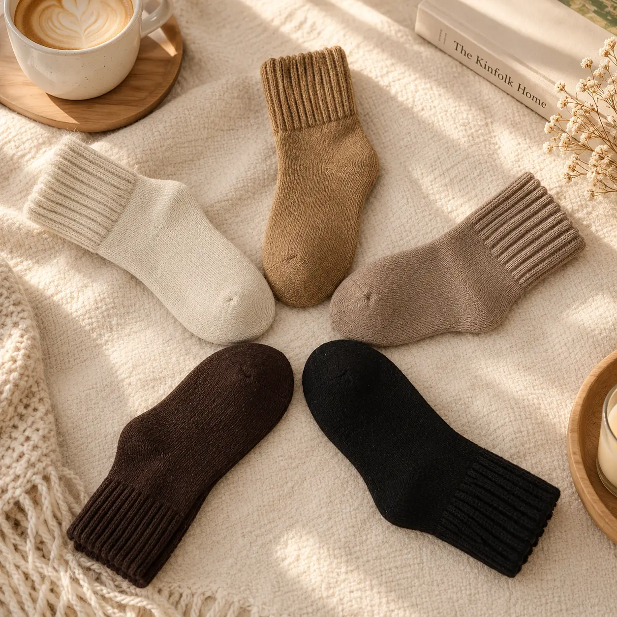 5-Pack Women's Solid Mid-Calf Socks, Warm & Comfy, Beats Peers, Fall Daily Must-Have,D 5-Pack Women's Solid Mid-Calf Socks, Warm & Comfy, Beats Peers, Fall Daily Must-Have,D