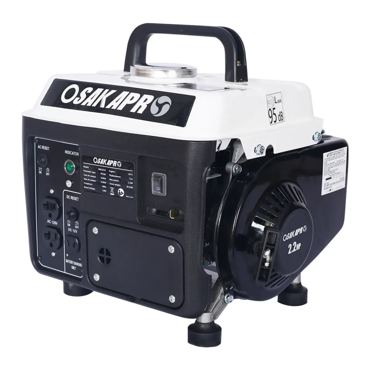 71cc 2-stroke gasoline engine,Portable Generator, Outdoor generator Low Noise, Gas Powered Generator,800-Watt Rated Power,Generators for Home Use EPA Compliant