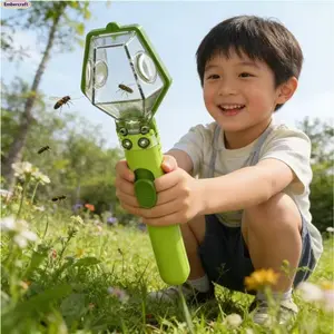Kids Insect Catcher & Observation Kit, STEM Outdoor Science Toys, Bug Viewer with Magnifier-Ventilation, Safe Portable 360° View, Backyard Use, Montessori Educational Gift for Ages 5-12