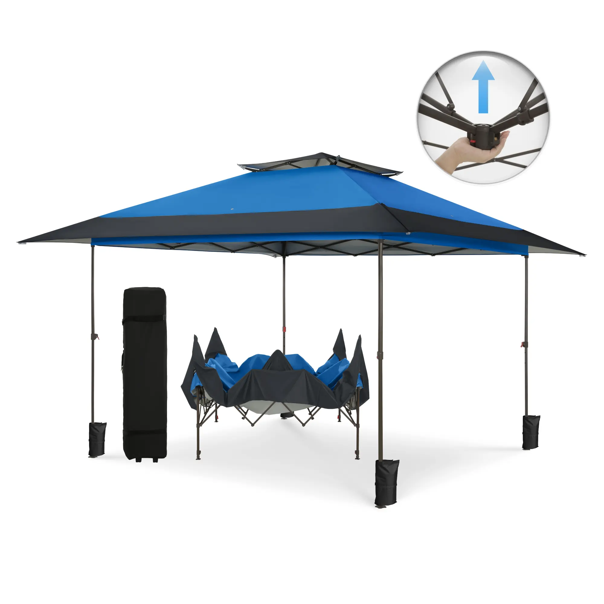 SummerSale PHIVILLA Easy Set-up 13x13ft Pop-Up Canopy Gazebo Outdoor Tent 169 sq.ft Sun Shade Folding Design, Instant Portable Canopy Tent Outdoor Gazebo with Roller Bag,