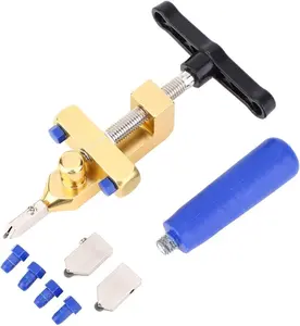 2-in-1 glass cutting and tile cutting tool, used for cutting glass, mirrors, and tiles, integrated cutting machine, manual tool, heavy-duty Hardware