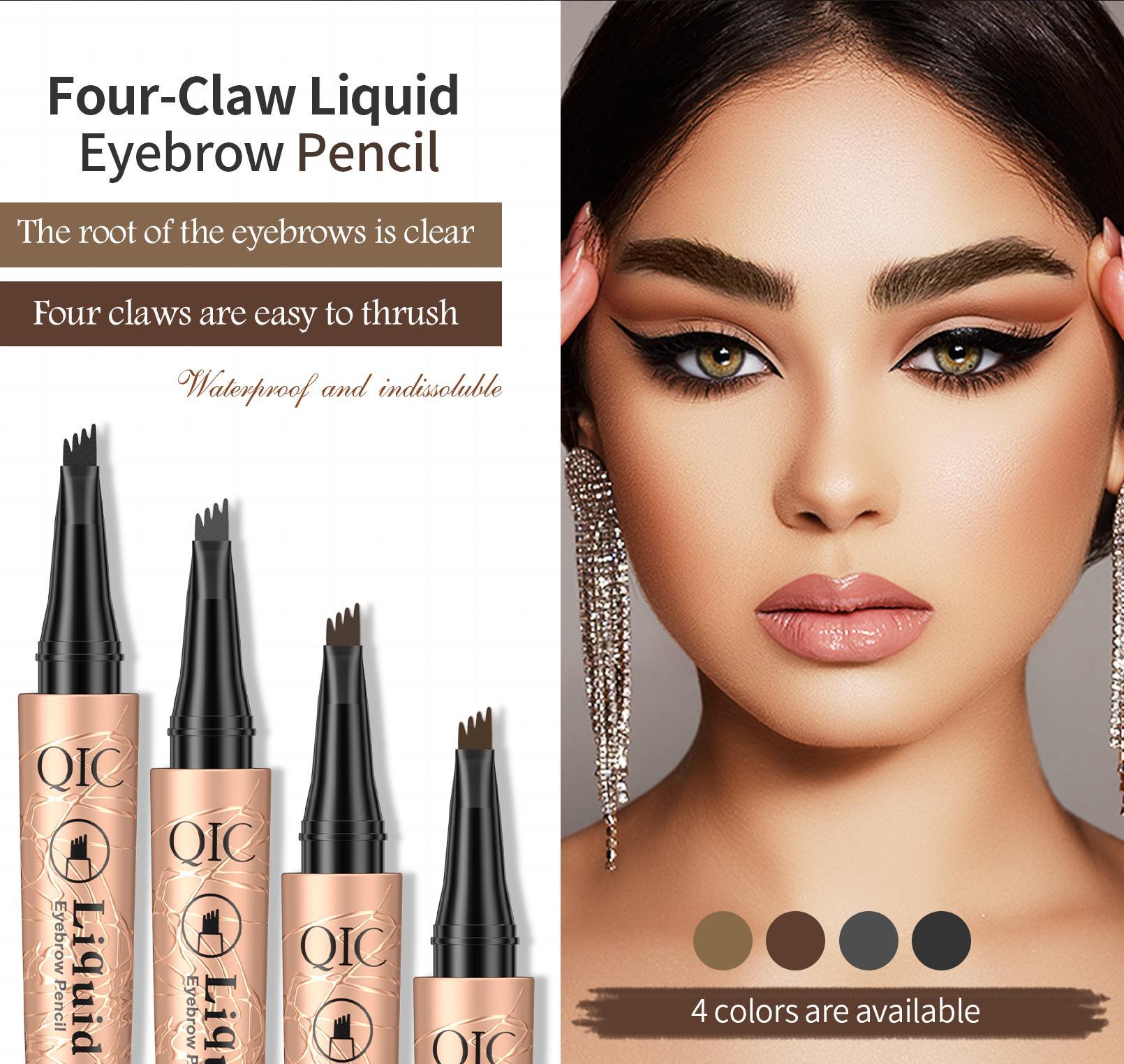 Eyebrow Pencil with Micro-fork Tip Applicator,Long Lasting Eyebrow Pencil, Brow Styling Brush,Eye Brow Makeup Tool, Makeup Accessories
