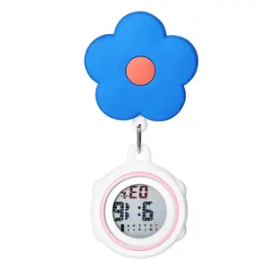 OIDEA Digital Silicone Nurse Watch with Flower Accent, Date, Alarm, Timer and Stopwatch