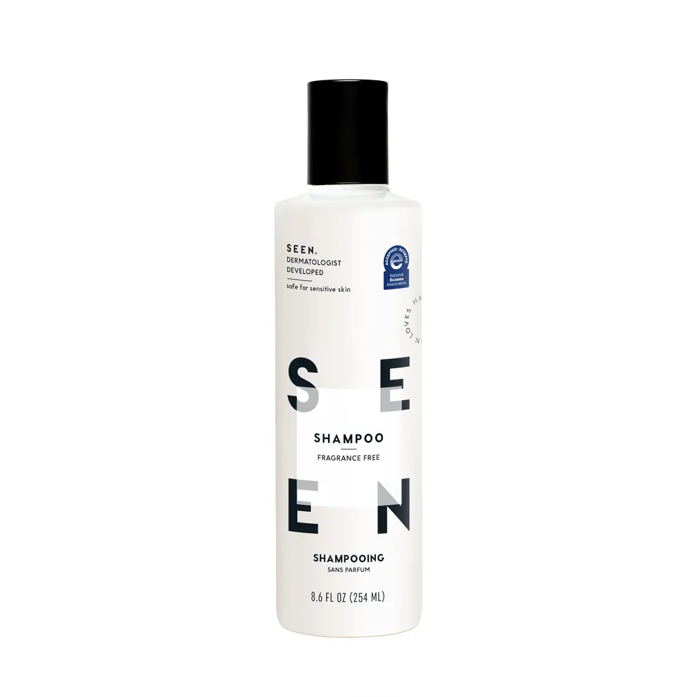 SEEN Fragrance-Free (Acne Friendly) Shampoo, Formulated for Sensitive Skin - Sulfate-Free