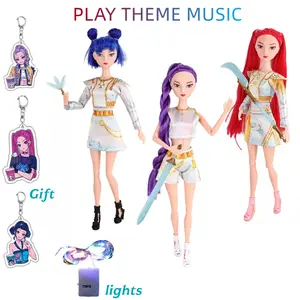 Kpop Singing Dolls Set, Rumi Mira Zoey Anime Action Figure Doll, K pop Cartoon Figure Gift Box Set, Character Figurine Collection, Birthday Gift for Fans & Girls,  Mother's Day gift
