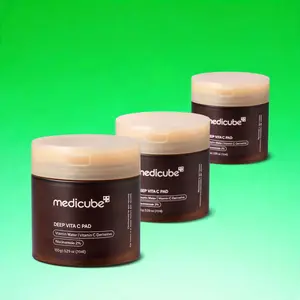 Korean Medicube Deep Vita C Brightening Toner Pads For Dull Pigmented Skin