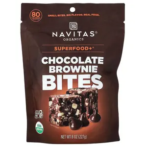 Navitas Organics Superfood+®, Chocolate Brownie Bites, 8 oz (227 g) Navitas Organics Superfood+®, Chocolate Brownie Bites, 8 oz (227 g)