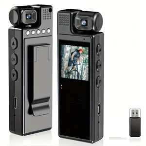 1080P HD Body Camera | 180-degree Rotatable Lens, Handheld Pocket Camcorder, USB Charging, Perfect Gift for Holidays & Birthdays (SD Card Not Included), Travel Companion, Event Recording, Lightweight, Compact Design, PVC Material