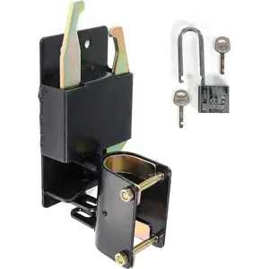 2-Way Lockable Livestock Gate Latch - Opens in Both Directions - with Shims, Padlock and Instructions