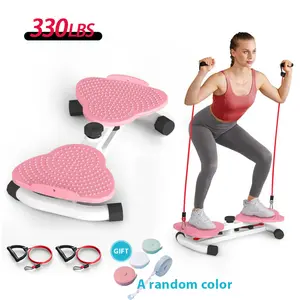 Portable Waist Twist Machine -Free Measuring Tape，Core Abs Waist Sculpting Twist Plate, 330 lbs Weight Capacity, Waist Sculpting Twist for Core and Abdominal Exercise, Aerobic Waist Twist Plate with Loop Resistance Band