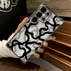 Luxury Lines Design Phone Case Suitable for Samsung Galaxy S26 S25 S24 A57 A37 A07 A26 A36 A55 A35 A06 A16 A05 A14 A24 A34 A54 A15 A05S A25 A04e A04 S23 S22 S21 FE Ultra Plus Edge 4G 5G Anti Fall Transparent Soft Back Cover