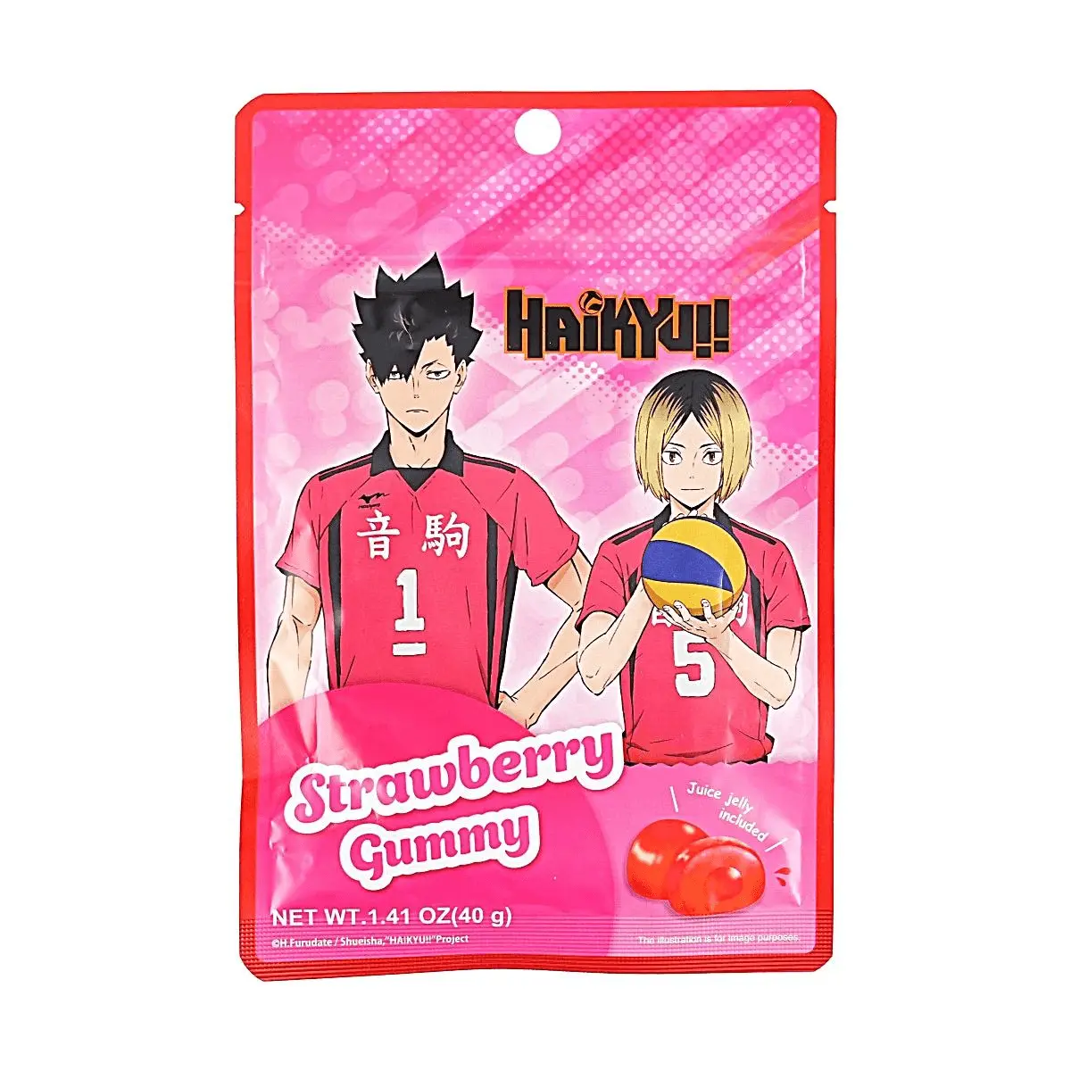 Crunchyroll Haikyuu!! Strawberry Gummies 40g - Japanese Anime Snack, Official Merchandise