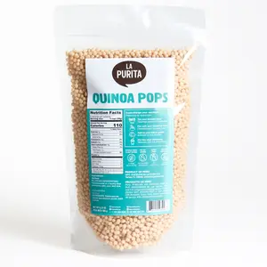 La Purita Puffed Quinoa Pops Healthy Protein Cereal Gluten-Free Sugar-Free Vegan Superfood 6.35 oz Pack of 1 Unflavored