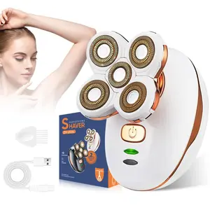 1 shaver, shaver, electric shaver with five blades, USB charging, full body wash body hair shaver