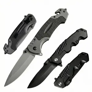 2 PICS High-Hardness Stainless Steel Pocket Knife, 3 in 1 Multitool Folding Knife, Seat Belt Cutter, Survival Knife for Emergency Rescue Situations, Hiking&Kitchen, camping, hunting, Sharp EDC Knife for Men, navajas para hombres trabajo