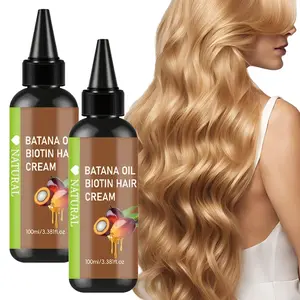 2 pieces of 100ml Batana Biota Hair Care Oil, containing Batana, Rosemary, Biotin Castor Oil, and other natural oil essential oils, it is lightweight, nourishing, increasing fluffiness, suitable for all hair types