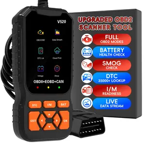 Obd2 Scanner Diagnostic Tool, Automotive Scan Tool with Battery Tester, Car Code Reader, Car Scanner Fixed, Print Data to Cloud, Clear Engine Error Codes Since 1996