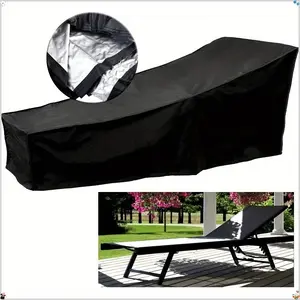 Heavy-duty 210D Oxford fabric garden lounge chair cover for patios and courtyards, featuring adjustable buckles - all-weather protection, durable material, rugged design