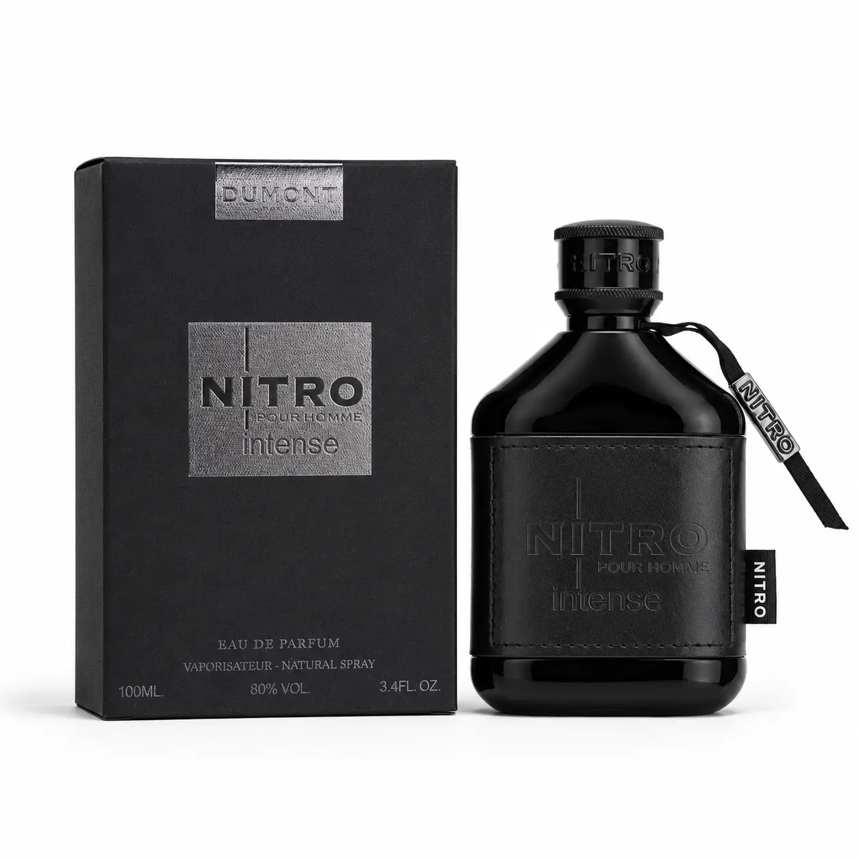 Dumont Nitro Intense Eau De Parfum - 3.4 fl oz Men's Woody Oriental EDP Cologne Spray, Long-Lasting Luxurious EDP Perfume Fragrance with Amber & Pineapple Notes, Single Item, Spicy, Vanilla Scents, Adults, Bold Blends, Fragrances, Amber Musk Trail, Alcoho