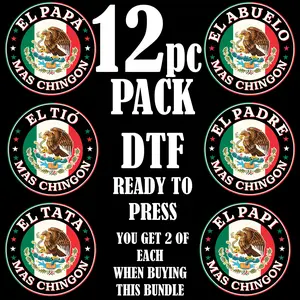 12 Piece Father's Day Bundle dtf transfers