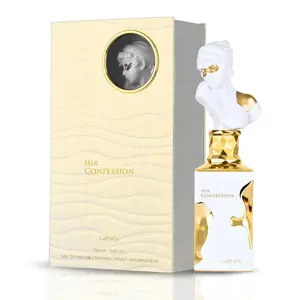 Lattafa Her Confession for Women Eau de Parfum Spray 3.4 Oz Perfume Fragrance Sweet Floral Vanilla Powdery