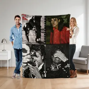 Michael Jackson Fan Flannel Blanket, King of Pop Throw Blanket, Soft Cozy Blanket for Sofa Bed, Music Lover Decor, Perfect Gift