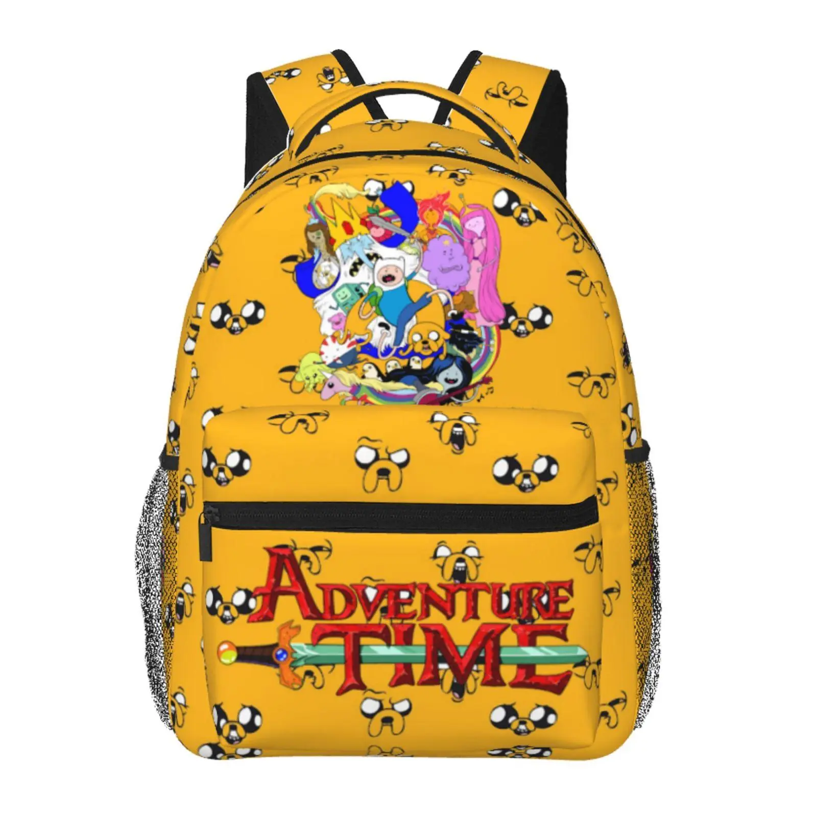 Adventure time Backpack Adventure time merch Cute Bookbag with 1 Large Main Compartment & Front Utility Pocket Adventure time complete series Lightweight School Bag for Elementary & Middle School Students