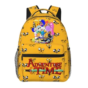 Adventure time Backpack Adventure time merch Cute Bookbag with 1 Large Main Compartment & Front Utility Pocket Adventure time complete series Lightweight School Bag for Elementary & Middle School Students