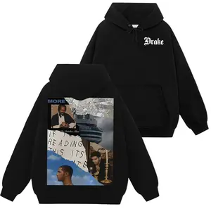 Men Women Vintage Hip Hop Graphic Hoodie Drake Music Album Cover Printed Sweatshirt Y2K Style Daily Pullover Casual Music Fan Apparel Ideal Birthday Holiday Gift For Family Friends