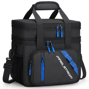 Maelstrom 20L Insulated Lunch Box Expandable Double Deck Leakproof Cooler Bag for Work Picnic Travel Reusable Tote Bag