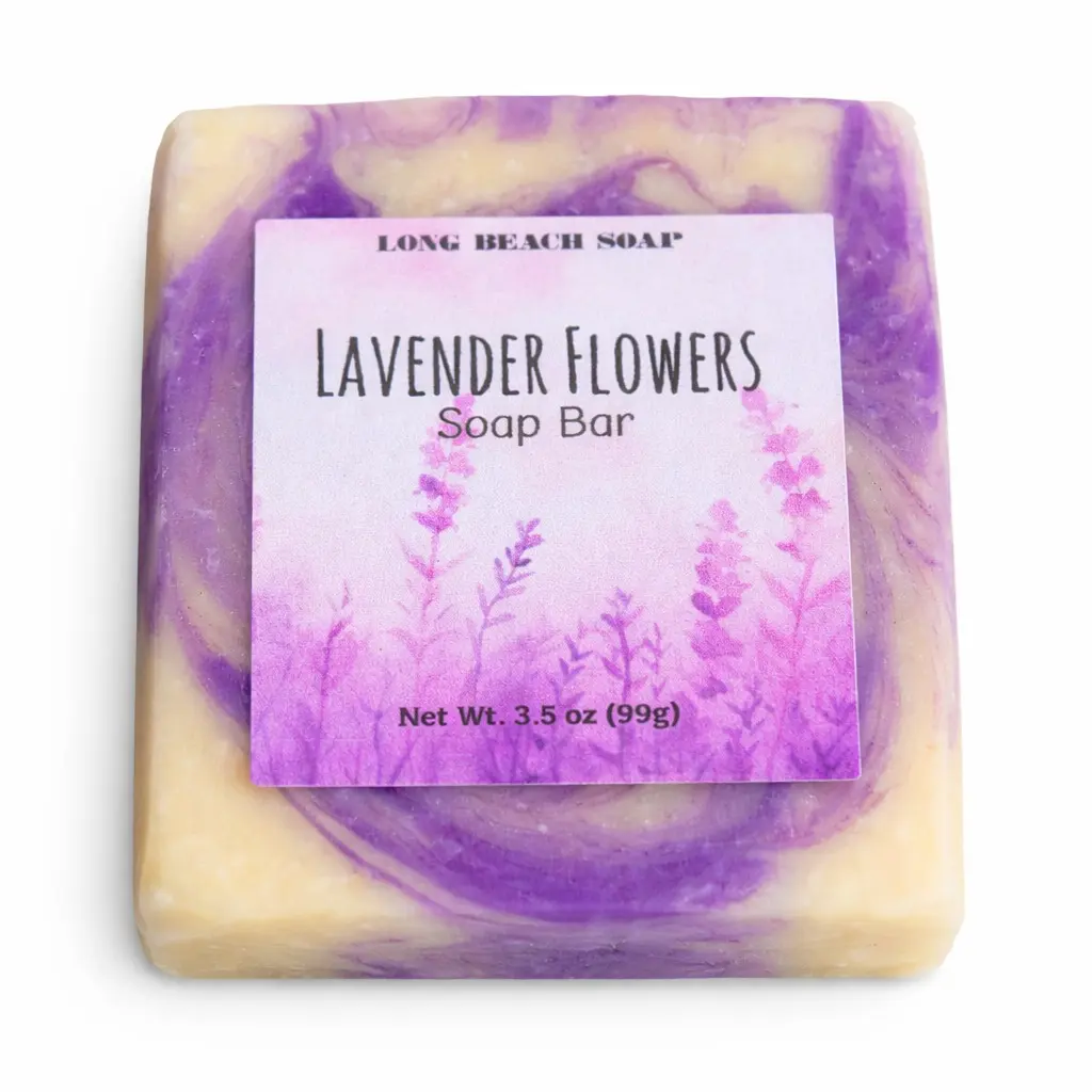 Lavender Flowers cold process soap bar