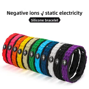 Negative ion wristband, Wireless anti-static wristband, wireless human body static removal silicone, static elimination during exercise wristband, basketball wristband, fitness wristbandSports Accessories Workout Wearable Adjustable