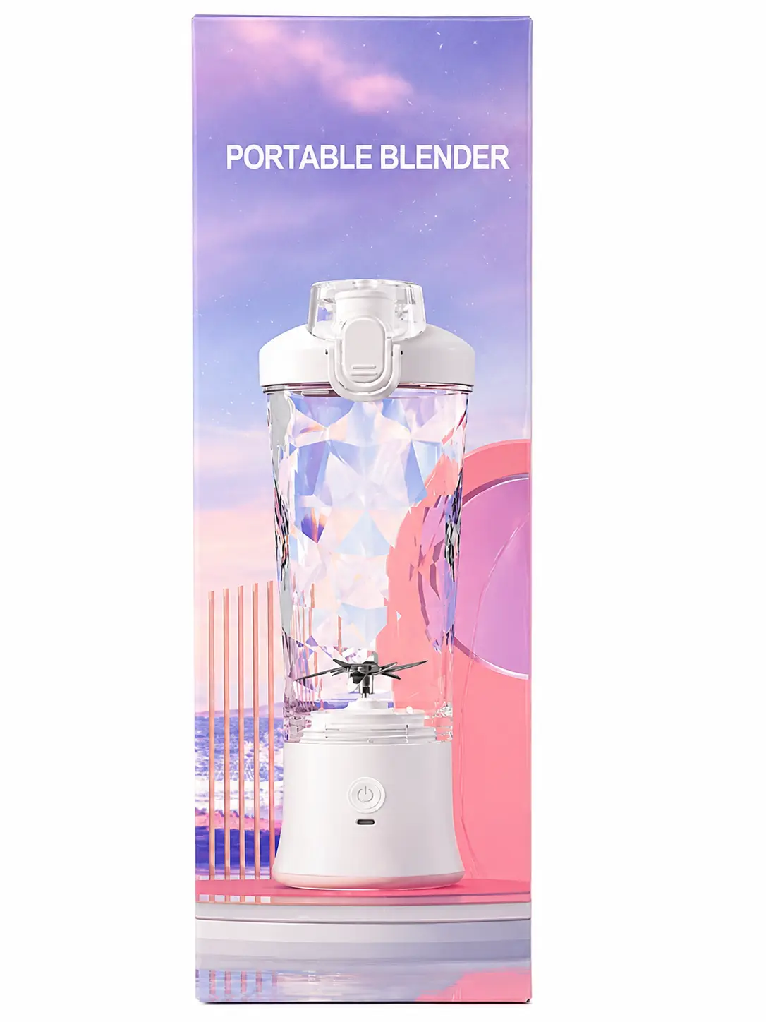 Portable Personal Blender - Compact Travel-Friendly Kitchen Appliance for Smoothies, Shakes, Juices