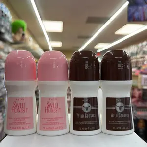 AVON Roll-On Antiperspirant Deodorant Pack of 4 Sweet Honesty & Wild Country for Men and Women 2.6 fl oz Each Daily Use