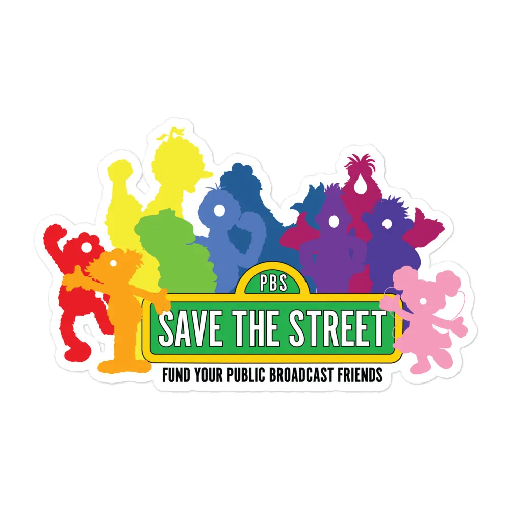 Save the Street (Sesame) Stickers | 90s Kids Show Sticker | Support Public Broadcasting Decal | Anti-DOGE Fund PBS Friends Elmo Kermit Oscar